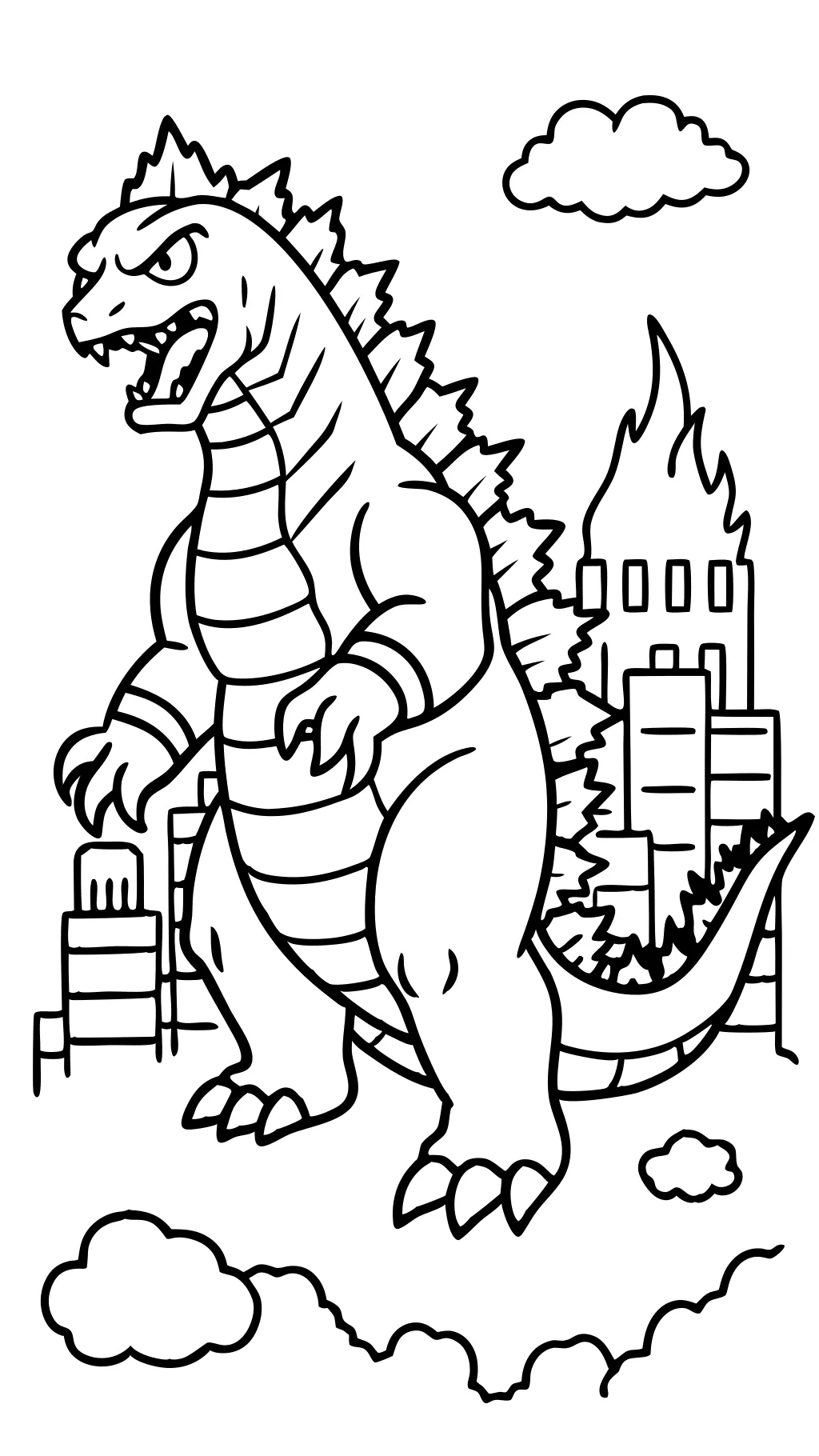 free printable godzilla coloring pages